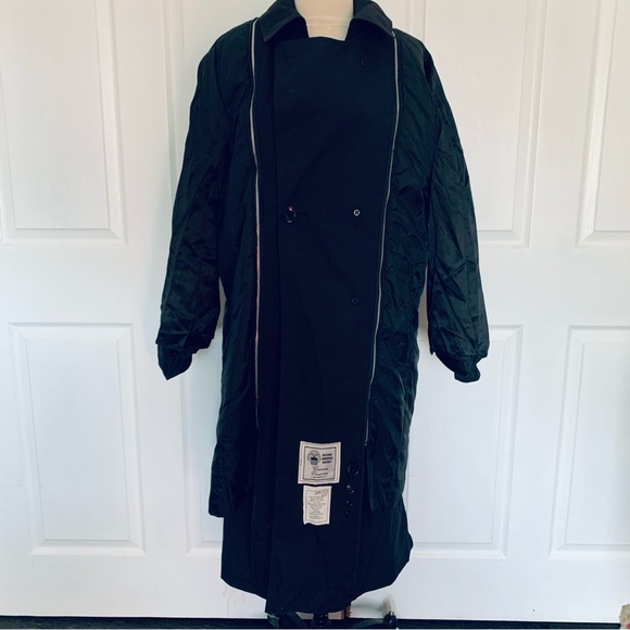 Defense Logistics Agency All Weather Lined Black Army Trench Coat 38R - Picture 10 of 12